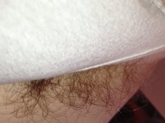 long pubes escaping from her white pantys,