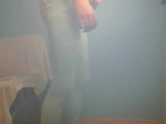 Modeling in tight Girl - Jeans