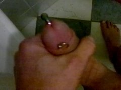pierced cock masturbation
