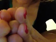 Self Toe Sucking on Webcam