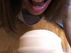 Oral cumshot with toy 1fuckdatecom