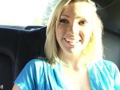 Horny teen Sara gets a load on her tits