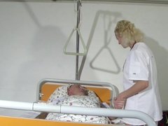 German old Grandpa seduce his young Nurse