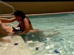 Getting Sucked Off in the Pool