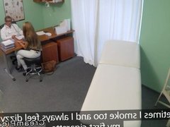 Patient takes creampie from doctor pov