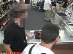 Pawn customer sucks cock in shop and fucks