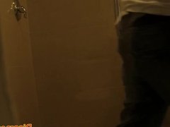 Shower spycam with pulled stranded amateur