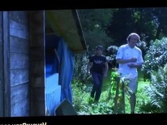 hot Forest threesome with Papy fucking dol