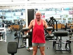 OlDeR BaLD DuDE LiFtIN' WeIGhTS HoT !!!