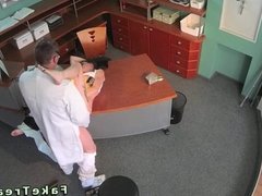 Sexy patient bent over fucked