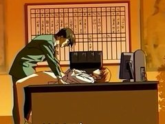 Chief fucking hot hentai girl on office table