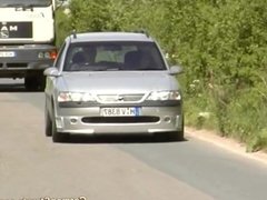 German redhead stops car for fucking