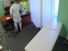 Naughty blonde nurse banged by doctor