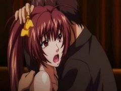 Busty anime getting drilled by giant schlong