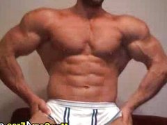 Body Builder Jacking his Hard Dick