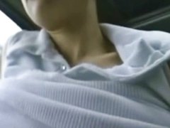 Jb French babe masturbate in a car