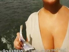Hot milf flashes her big tits and fucked