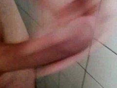 Handjob in Public toilet