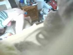 Mom masturbating in bed room caught by not her son