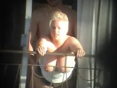 sex and balcony (Voyeur get caught)