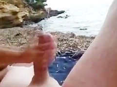 Handjob on the beach