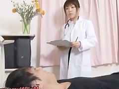 Japanese female doctor gets some hot sex part1