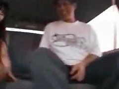 horny asian in the van
