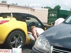 Blonde buddy getting poopshute hammered in vehicle part5