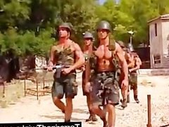 Army twinks having brutal gay sex
