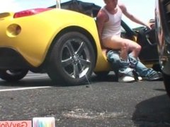 Blond dude gets ass fucked in car part4