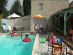 2 matures fucked near the pool
