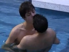 Cute boys having sex in pool part1