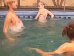 sexy lezzies in the swimming pool