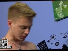 Blonde twink sucking a dick with love and tenderness