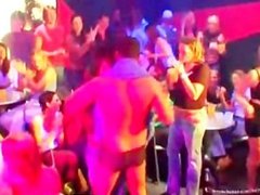 Stripper dancing at CFNM orgy