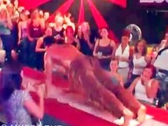Stage dance with stripper at orgy
