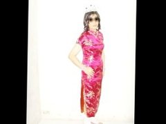 Hong Kong lesbian ladyboy Shirley's qipao fashion show