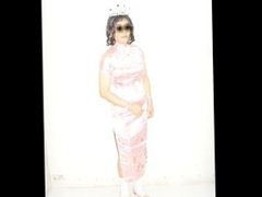 Hong Kong lesbian ladyboy Shirley loves wearing Chinese qipao #1