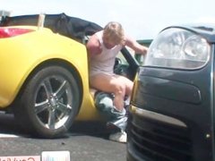 Blonde bro getting poopshute pounded in vehicle part6
