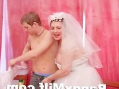 Horny Milf In Wedding Dress Fucked