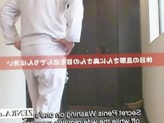 Weird CFNM at home Japanese penis washing subtitled