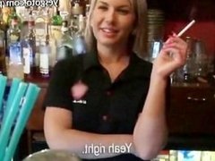 Pretty blonde barmaid offered money by stranger for sex
