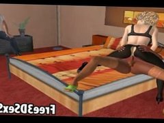 Sexy 3D cartoon honey getting fucked by a shemale