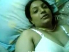 Cheating MALLU wife in White Bra & Panty Doing Sex with Lover Mms