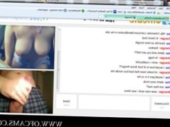 Omegle Girl with Huge Tits and Shaved Pu