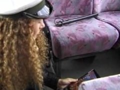 German female police cop fucks very hard with busdriver