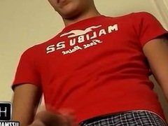 Here is a sexy big cocked twink who is jerking his big cock off