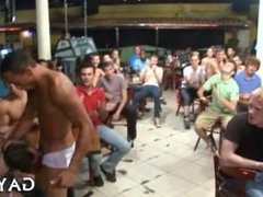 Boy sucking stripper at party