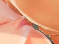 Teen animated riding a dildo and gets a dick