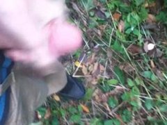 Masturbating in the woods